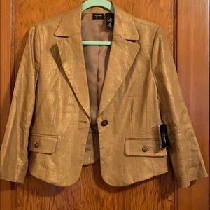 NICOLE Nicole Miller NWT Gold-toned Blazer (SZ 12)